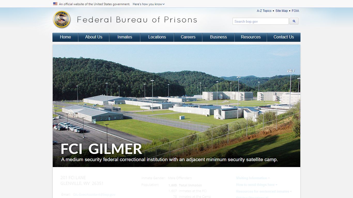FCI Gilmer - Federal Bureau of Prisons